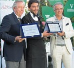 Luca Degl'Innocenti Miglior Sommelier Toscana 2013 con Osvaldo Baroncelli e Giuseppe Salvioni.JPG