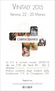 Invito Vinitaly Carpenè Malvolti Evento 23-03-15